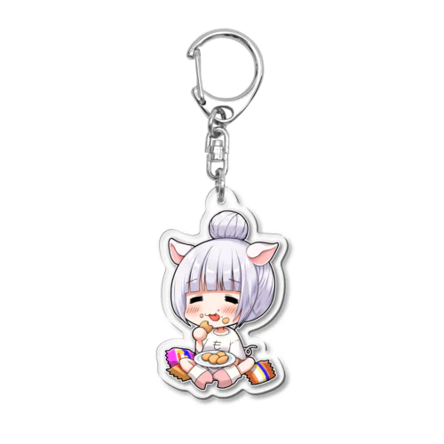 たべかす(50mmx50mm) Acrylic Key Chain