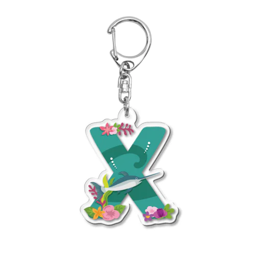 XはXiphias（メカジキ）のX Acrylic Key Chain