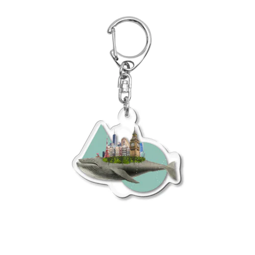 whale city Acrylic Key Chain