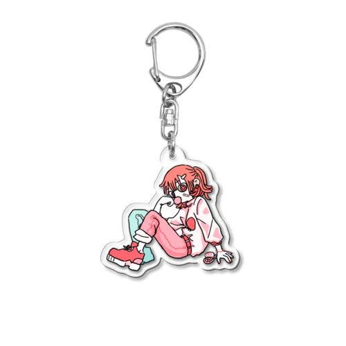 Pink Strawberry🍓 Acrylic Key Chain