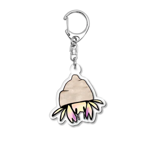 オカヤドカリと一緒♡白い殻のナナシちゃん Acrylic Key Chain