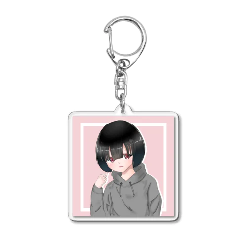 パーカー姿の女の子 Acrylic Key Chain