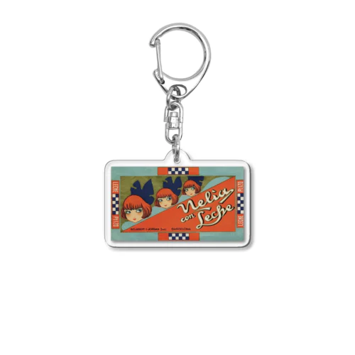 スペイン・バルセロナ　デカリボンの少女X3 Acrylic Key Chain