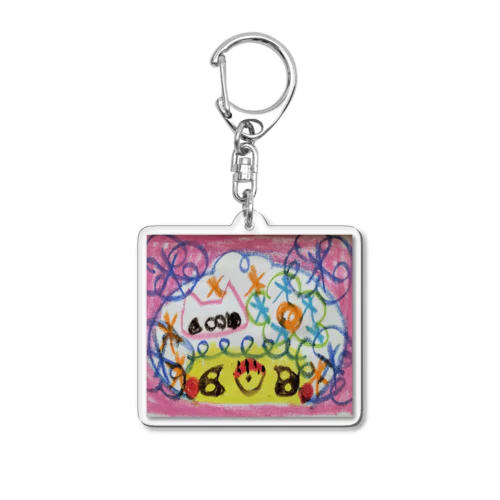 ねことはなと男の子 Acrylic Key Chain