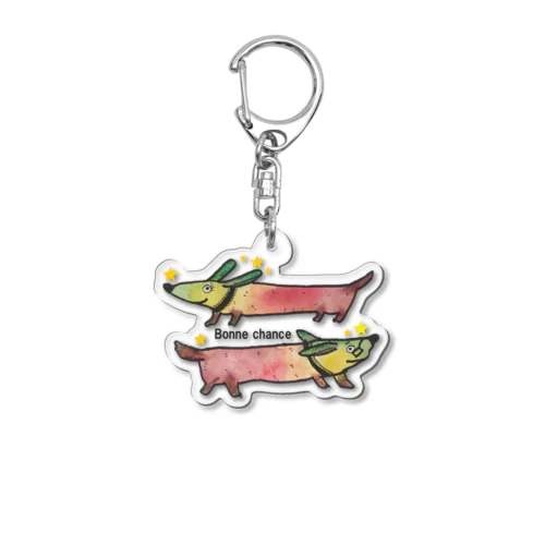  Bonne chance Acrylic Key Chain