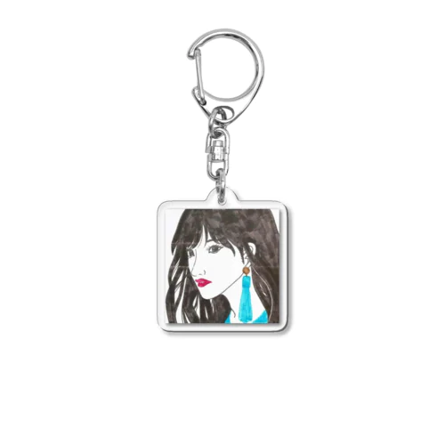 ターコイズの耳飾り Acrylic Key Chain