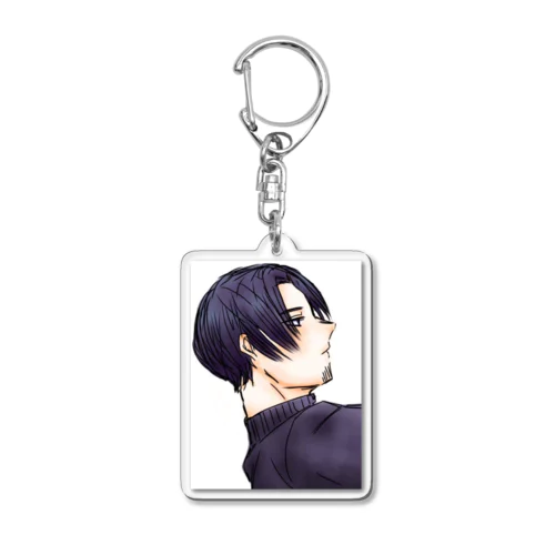 センター分け男子 Acrylic Key Chain