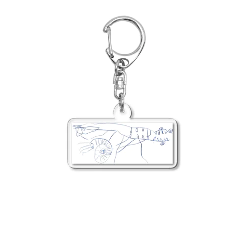 ぼくが描いたアンモナイトとダコサウルス Acrylic Key Chain