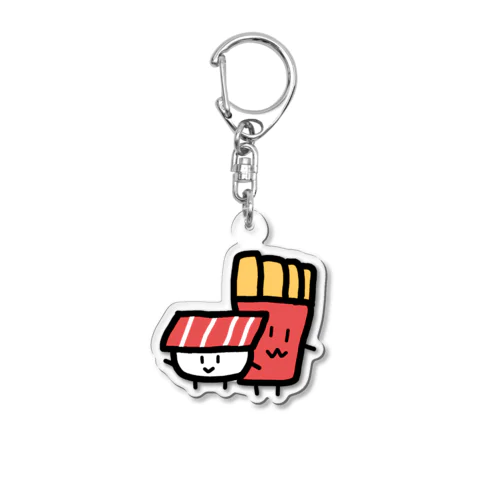 まぐろくんと肩身狭めなポテトくん Acrylic Key Chain