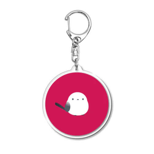 ピンクにエナガ Acrylic Key Chain