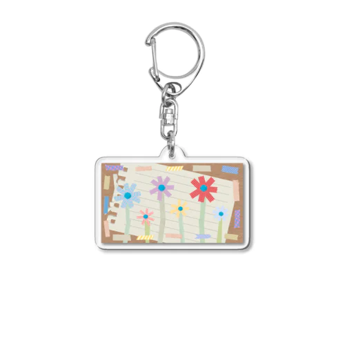 マスキングテープのお花畑 Acrylic Key Chain