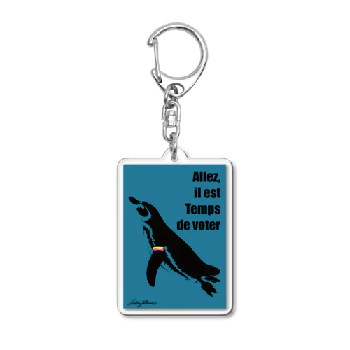 さぁ、飛ぶ時間だペンギン Acrylic Key Chain