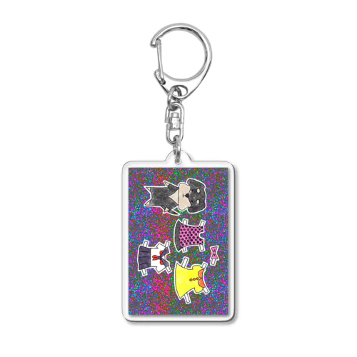 着せ替えチワックス（犬）縦バージョン Acrylic Key Chain