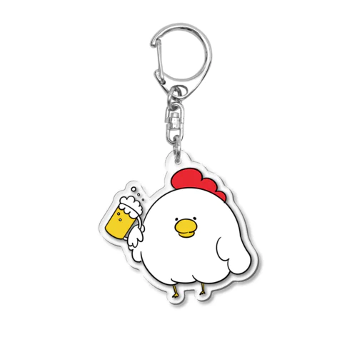 トリ（ビールで乾杯！） Acrylic Key Chain