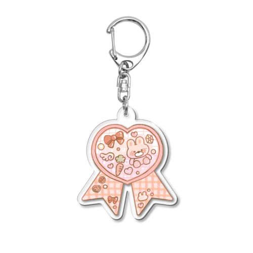 ピンクなハートシェイカー Acrylic Key Chain