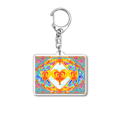 🌈🌟恋人達の祝杯💕🥂ゴールデンハート🌈🌟 Acrylic Key Chain