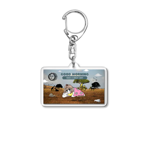 Good Morning Acrylic Key Chain