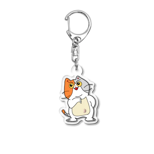 太ったデベソ猫ちゃん Acrylic Key Chain