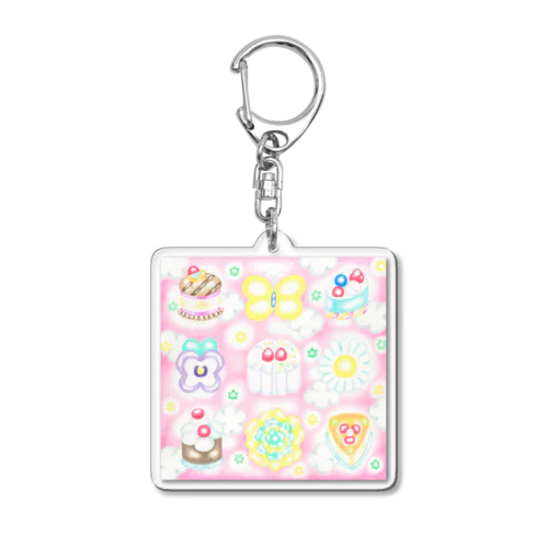 petit fours Acrylic Key Chain