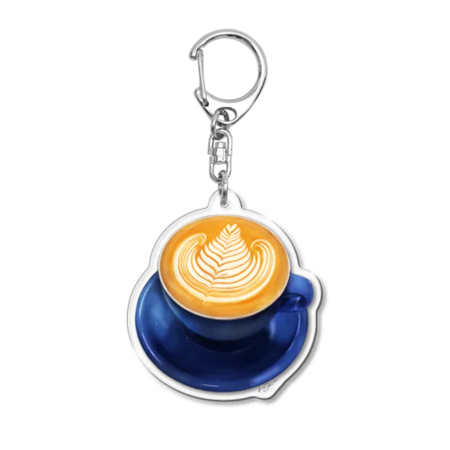 Latte art Acrylic Key Chain