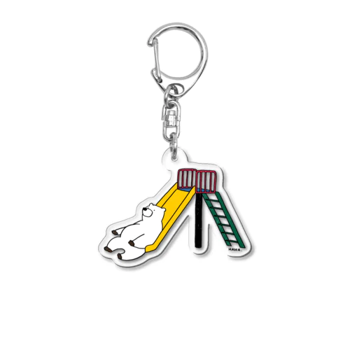 着地に失敗した熊 Acrylic Key Chain