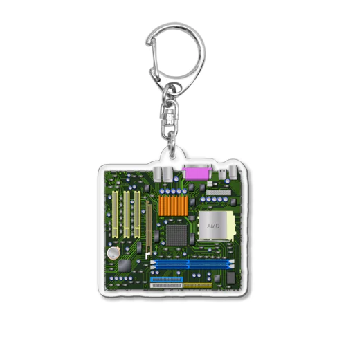 パソコンのマザーボード Acrylic Key Chain