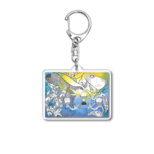 蒼い鳥 Acrylic Key Chain