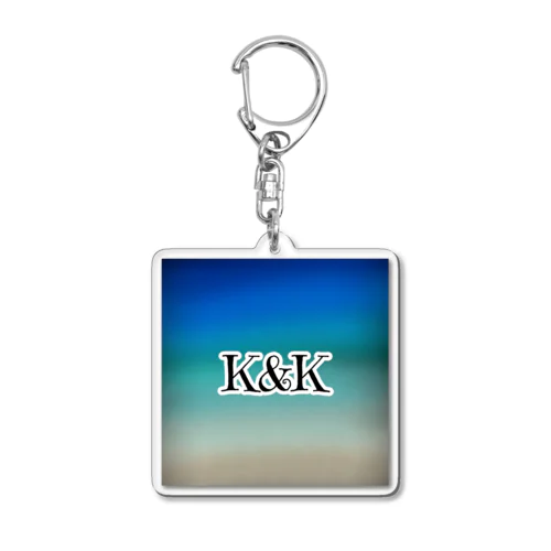 グラデーションカラー(文字あり★青系) Acrylic Key Chain