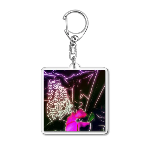 蝶と花　バタフライ Acrylic Key Chain