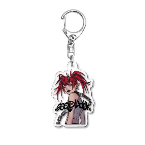 GOOD LUCK Acrylic Key Chain