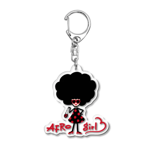 アフロガール　ドレスアップver. Acrylic Key Chain