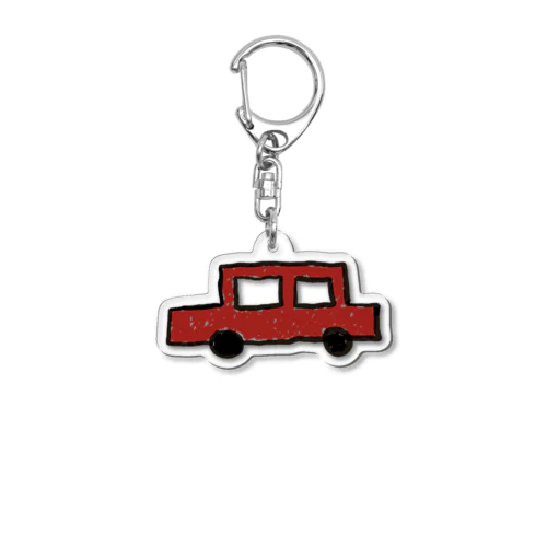 赤い車 Acrylic Key Chain