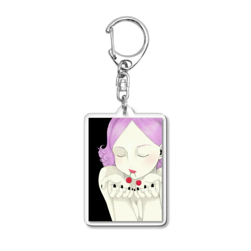 Cherry Acrylic Key Chain