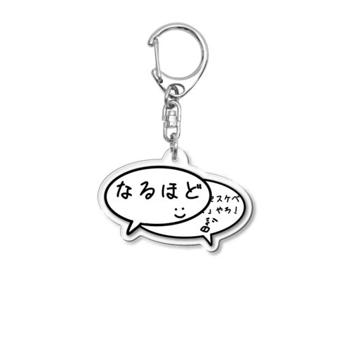 ４才のシマウマ(牡)吹き出しデザイン Acrylic Key Chain