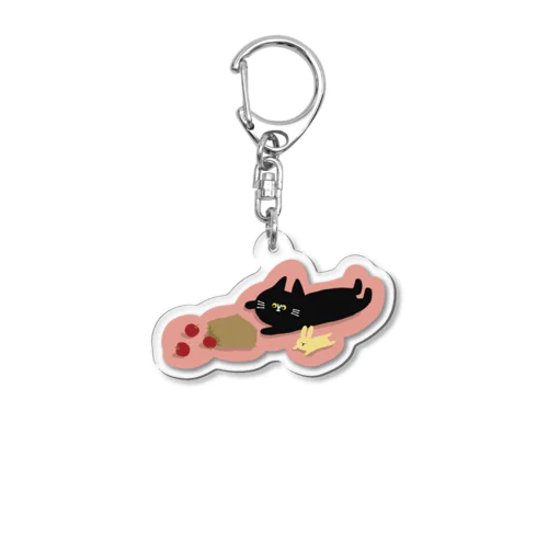 ころんじゃったねこ　アクリルキーホルダー Acrylic Key Chain