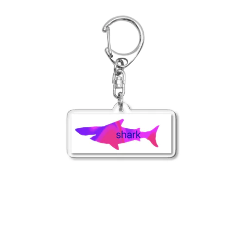 Rainbow sharks Acrylic Key Chain