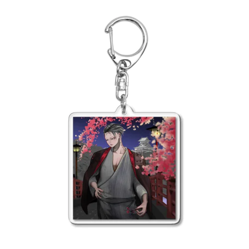 桜の下で待ち合わせ Acrylic Key Chain