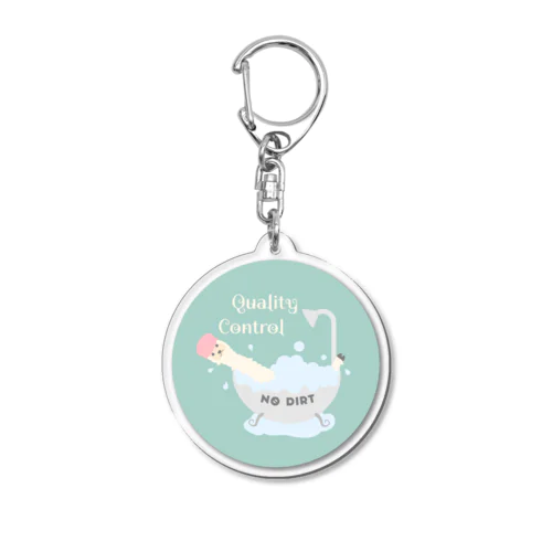 お風呂に入って細くなったアルパカ Acrylic Key Chain