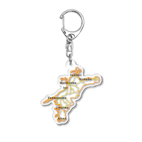 愛媛の国道 Acrylic Key Chain