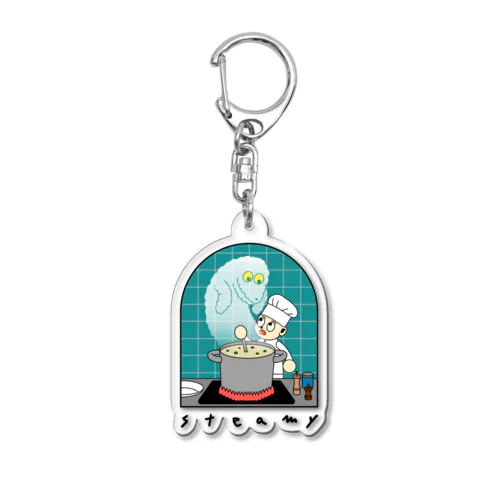 steamy Acrylic Key Chain