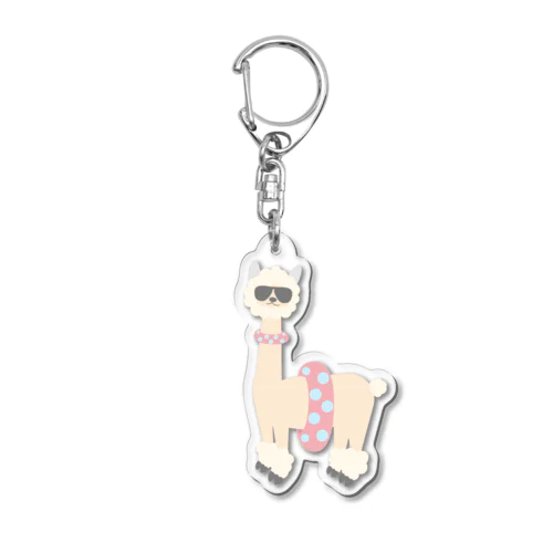 アルパカサマーカット 浮き輪 Acrylic Key Chain