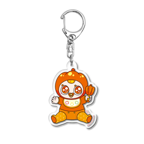 オレンジパプリカのプピー Acrylic Key Chain