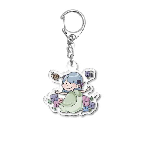 紫陽花の子 Acrylic Key Chain