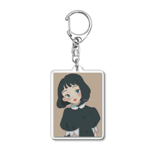 レトロガール3 Acrylic Key Chain