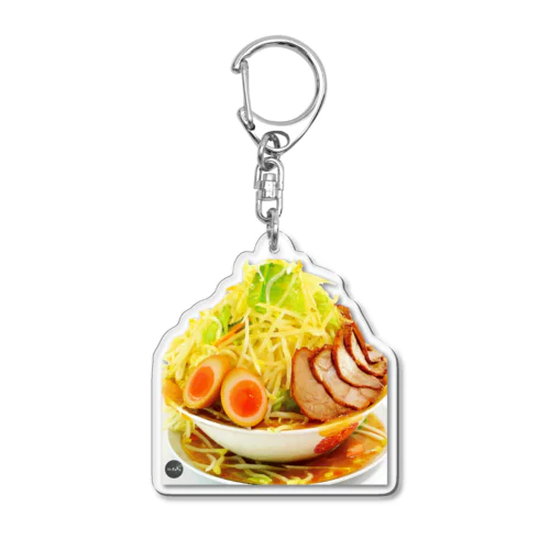 あふれるほどの山盛りラーメン Acrylic Key Chain