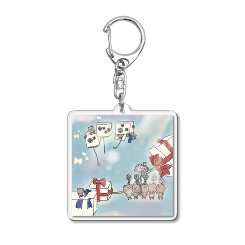 くまさんのプレゼント Acrylic Key Chain