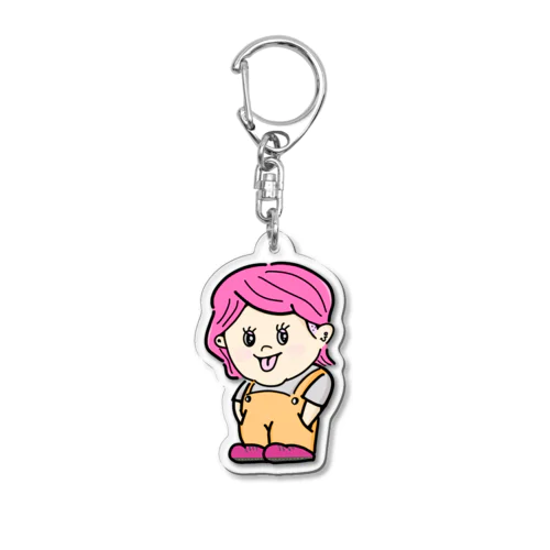 ぴんくのはっぴーぴのこちゃん Acrylic Key Chain