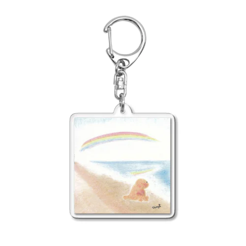 Over the Rainbow(square) Acrylic Key Chain