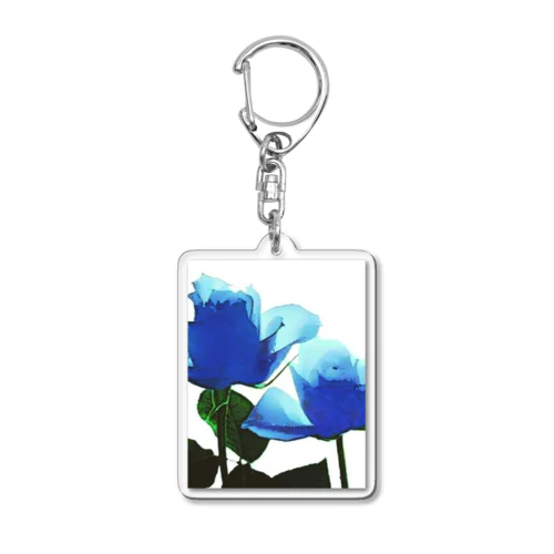 Blue Rose Acrylic Key Chain