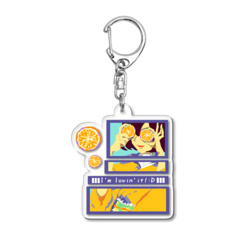 【I'm lovin' it! :D -orange-】 Acrylic Key Chain